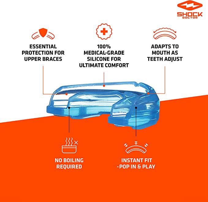 Shock Doctor - Braces Mouthguard Strapless - Blue