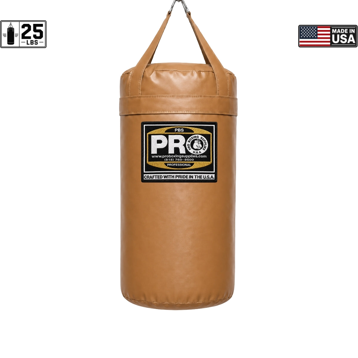 ProBoxing® 25 LBS Heavy Punching Bag - Grey