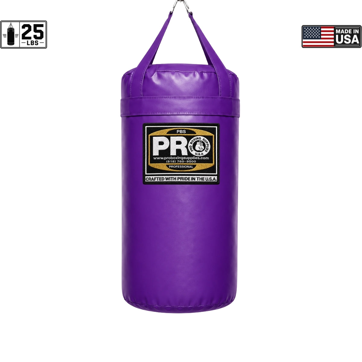ProBoxing® 25 LBS Heavy Punching Bag - Grey