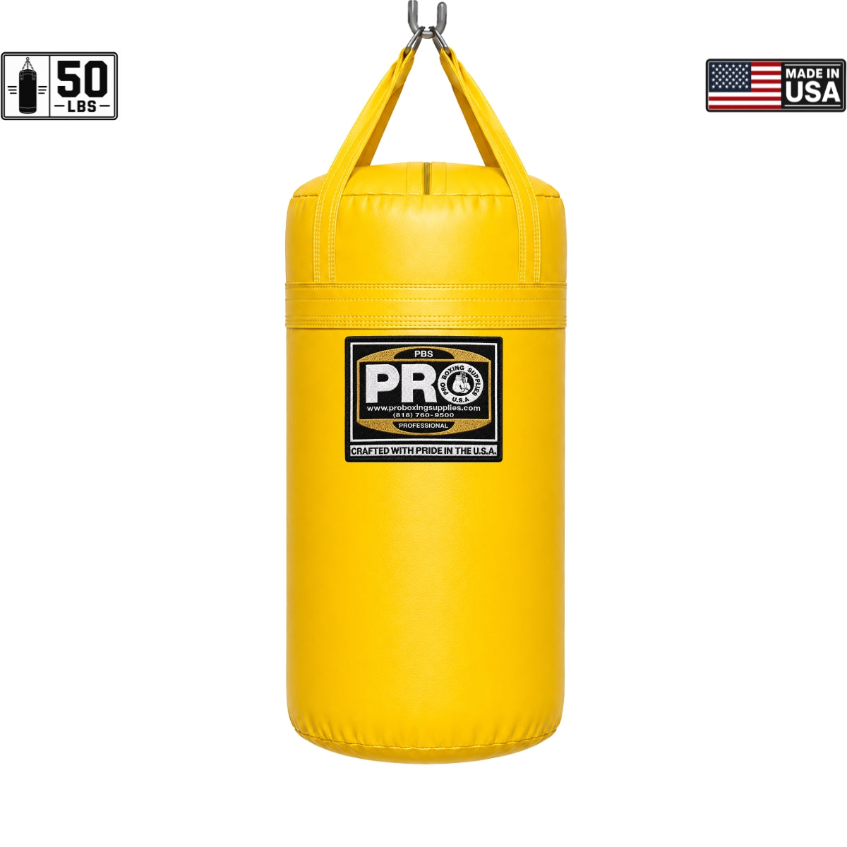ProBoxing® 50 lbs Heavy Punching Bag - Black