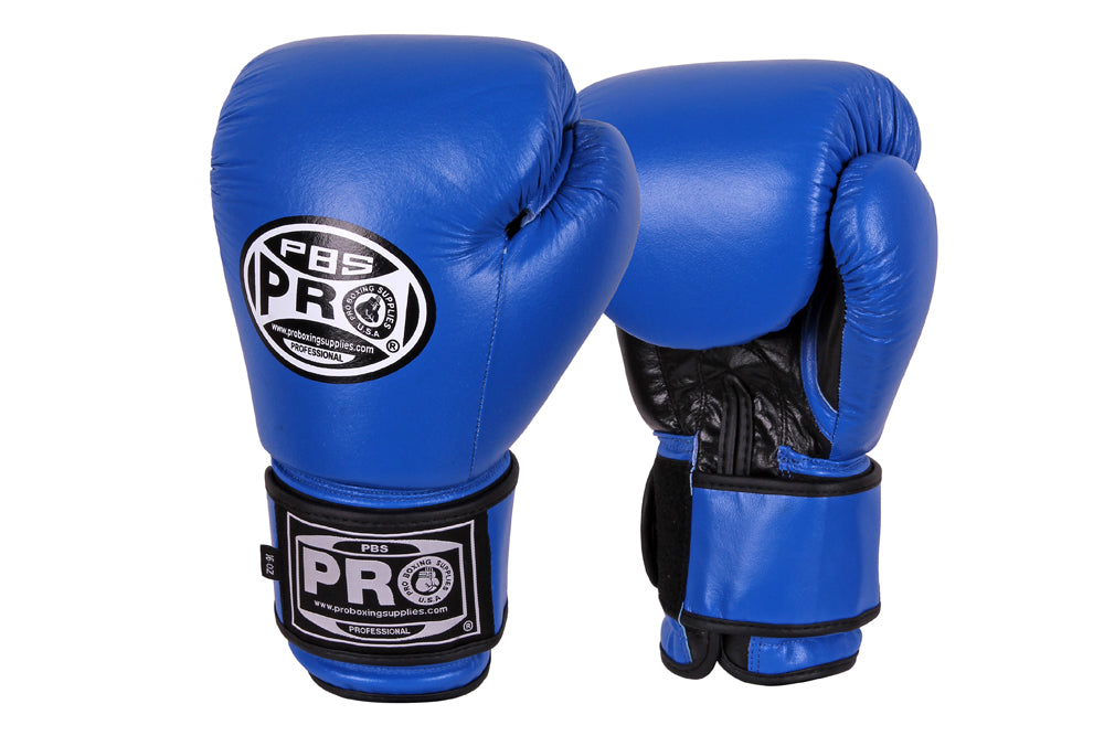 ProBoxing® Leather Thai Gloves - Blue