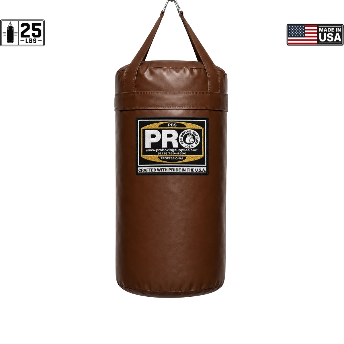 ProBoxing® 25 LBS Heavy Punching Bag - Grey