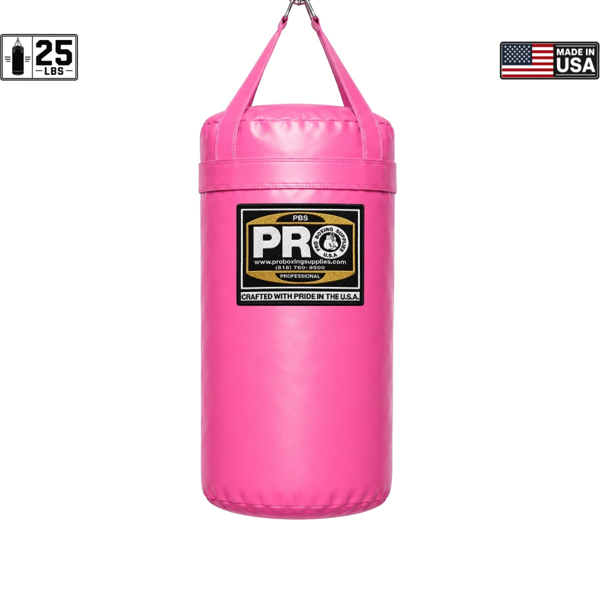 ProBoxing® 25 LBS Heavy Punching Bag - Grey