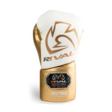 Rival RS100 Professional Sparring Gloves - White & Gold