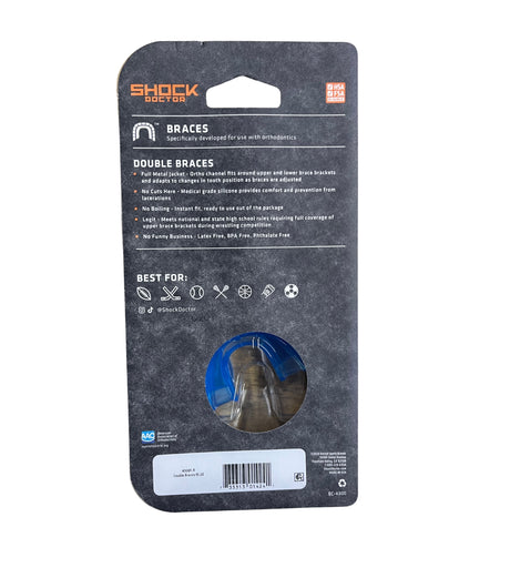 Shock Doctor - Double Braces Mouthguard Strapless - Blue