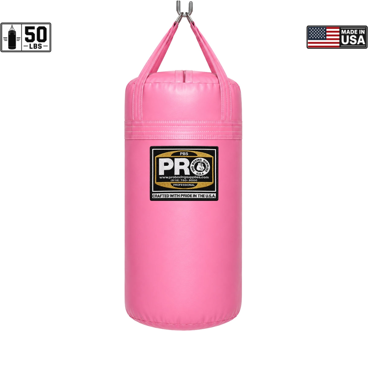 ProBoxing® 50 lbs Heavy Punching Bag - Black