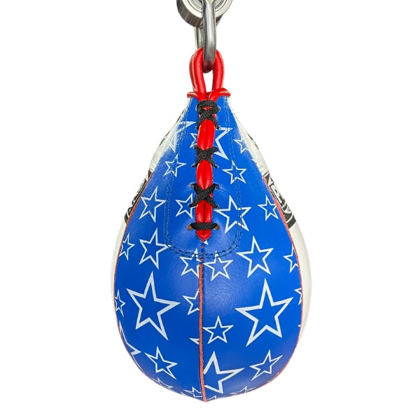 ProBoxing® Leather Speed Bag - Red, White & Blue - USA