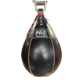 ProBoxing® Leather Speed Bag - Black & Red