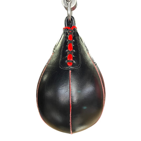 ProBoxing® Leather Speed Bag - Black & Red