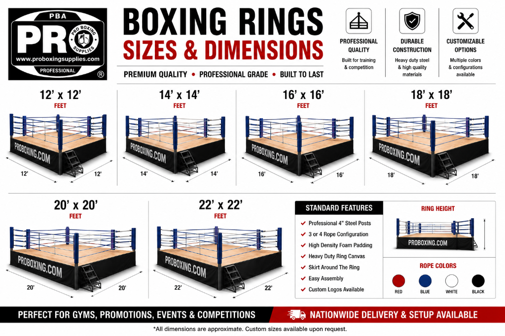 ProBoxing® Professional Boxing Ring - Made in USA